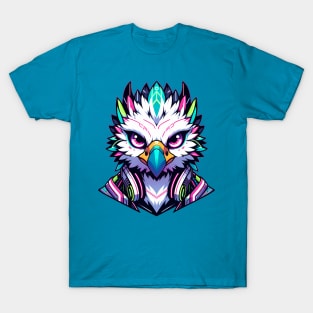 Cyberpunk Neon Avian Anthro Griffin T-Shirt